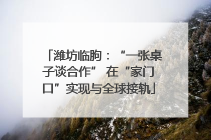 潍坊临朐：“一张桌子谈合作” 在“家门口”实现与全球接轨