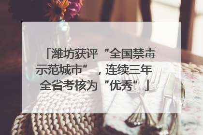 潍坊获评“全国禁毒示范城市”，连续三年全省考核为“优秀”