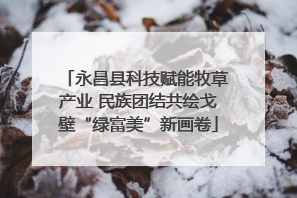 永昌县科技赋能牧草产业 民族团结共绘戈壁“绿富美”新画卷