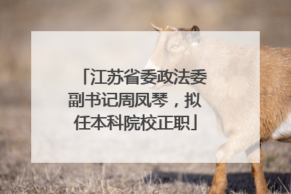 江苏省委政法委副书记周凤琴，拟任本科院校正职