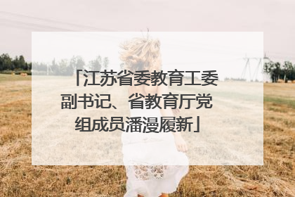 江苏省委教育工委副书记、省教育厅党组成员潘漫履新