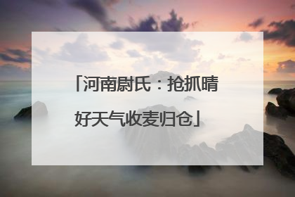 河南尉氏：抢抓晴好天气收麦归仓