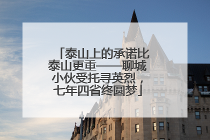 泰山上的承诺比泰山更重——聊城小伙受托寻英烈，七年四省终圆梦