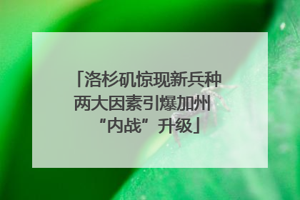 洛杉矶惊现新兵种 两大因素引爆加州“内战”升级