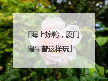 海上掠鸭，厦门端午曾这样玩