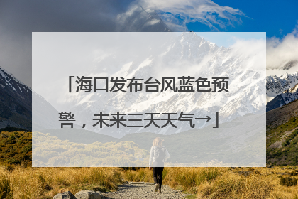 海口发布台风蓝色预警，未来三天天气→