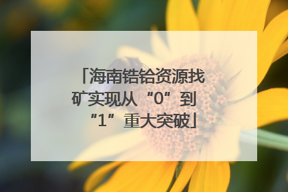海南锆铪资源找矿实现从“0”到“1”重大突破