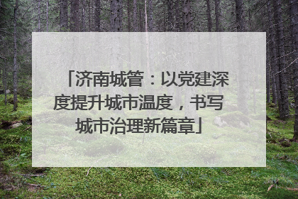 济南城管：以党建深度提升城市温度，书写城市治理新篇章