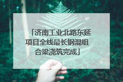 济南工业北路东延项目全线最长钢混组合梁浇筑完成