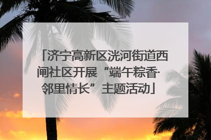 济宁高新区洸河街道西闸社区开展“端午粽香·邻里情长”主题活动