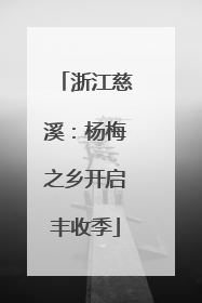 浙江慈溪：杨梅之乡开启丰收季