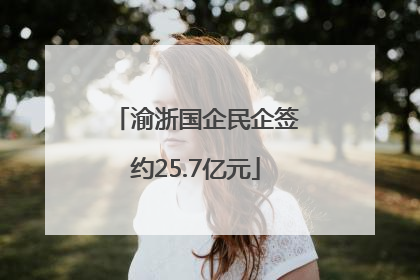 渝浙国企民企签约25.7亿元