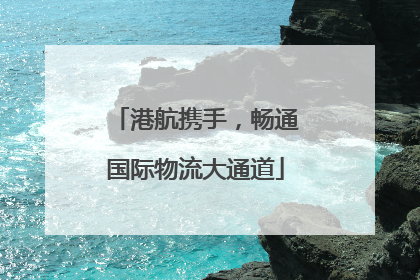 港航携手，畅通国际物流大通道