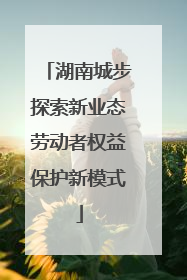湖南城步探索新业态劳动者权益保护新模式