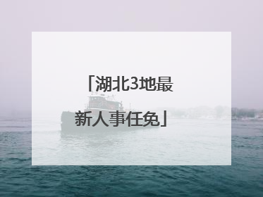 湖北3地最新人事任免