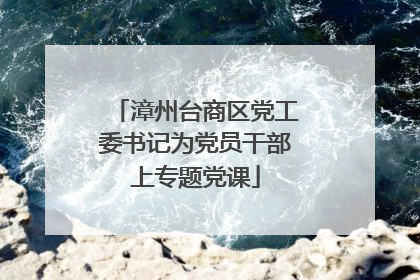 漳州台商区党工委书记为党员干部上专题党课