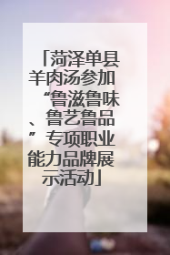 菏泽单县羊肉汤参加“鲁滋鲁味、鲁艺鲁品”专项职业能力品牌展示活动