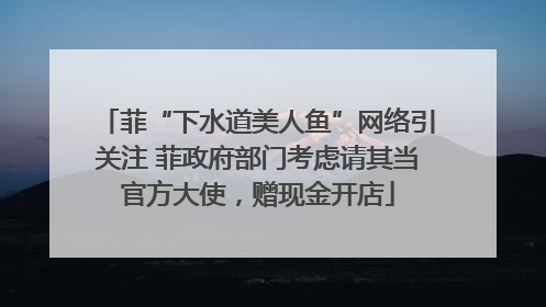 菲“下水道美人鱼”网络引关注 菲政府部门考虑请其当官方大使，赠现金开店