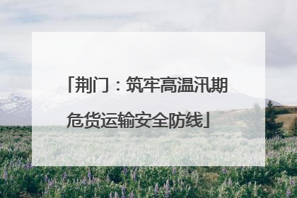 荆门：筑牢高温汛期危货运输安全防线