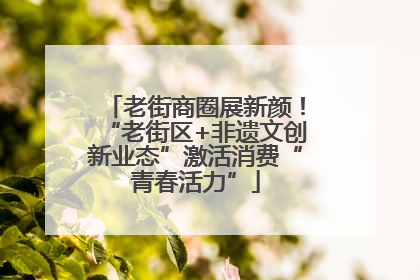 老街商圈展新颜！“老街区+非遗文创新业态”激活消费“青春活力”