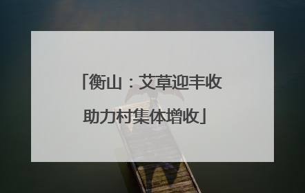 衡山：艾草迎丰收 助力村集体增收