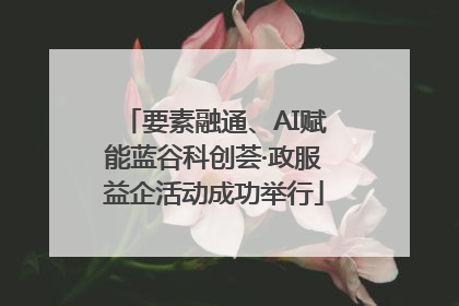 要素融通、AI赋能蓝谷科创荟·政服益企活动成功举行