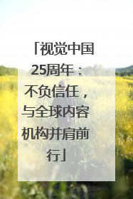 视觉中国25周年：不负信任，与全球内容机构并肩前行