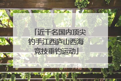 近千名国内顶尖钓手江西庐山西海竞技垂钓运动