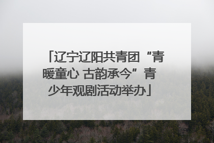 辽宁辽阳共青团“青暖童心 古韵承今”青少年观剧活动举办