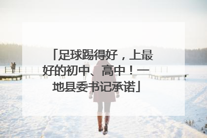 足球踢得好，上最好的初中、高中！一地县委书记承诺