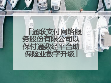 通联支付网络服务股份有限公司以保付通数经平台助保险业数字升级