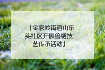 金家岭街道山东头社区开展鲁绣技艺传承活动
