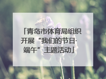青岛市体育局组织开展“我们的节日·端午”主题活动