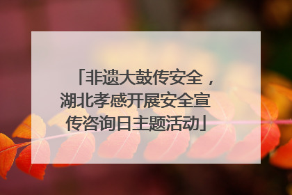 非遗大鼓传安全，湖北孝感开展安全宣传咨询日主题活动