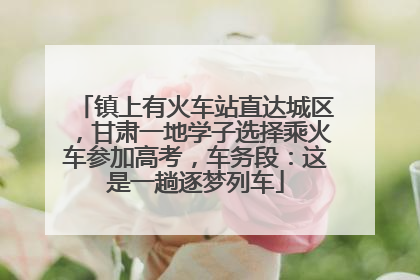 镇上有火车站直达城区，甘肃一地学子选择乘火车参加高考，车务段：这是一趟逐梦列车