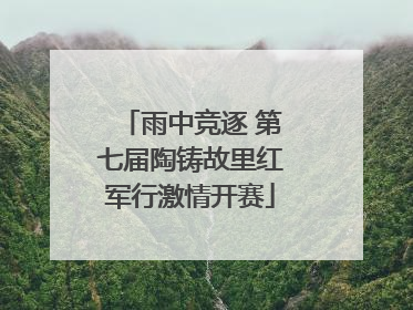 雨中竞逐 第七届陶铸故里红军行激情开赛