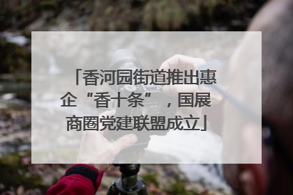 香河园街道推出惠企“香十条”，国展商圈党建联盟成立