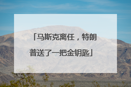 马斯克离任，特朗普送了一把金钥匙