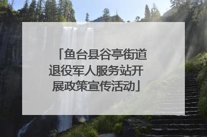 鱼台县谷亭街道退役军人服务站开展政策宣传活动