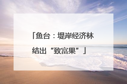 鱼台：堤岸经济林结出“致富果”