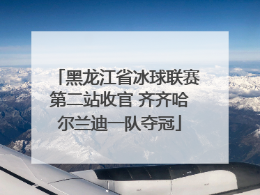 黑龙江省冰球联赛第二站收官 齐齐哈尔兰迪一队夺冠
