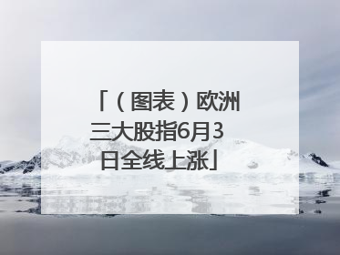 （图表）欧洲三大股指6月3日全线上涨