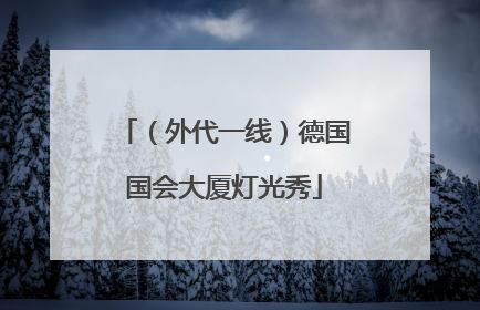 （外代一线）德国国会大厦灯光秀