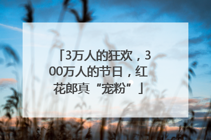3万人的狂欢，300万人的节日，红花郎真“宠粉”