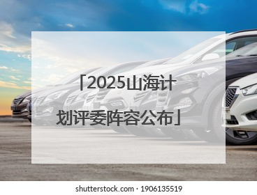 2025山海计划评委阵容公布