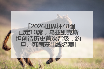 2026世界杯48强已定10席，乌兹别克斯坦创造历史首次晋级，约旦、韩国获出线名额