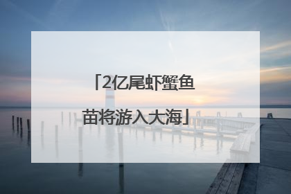 2亿尾虾蟹鱼苗将游入大海