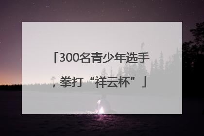 300名青少年选手，拳打“祥云杯”