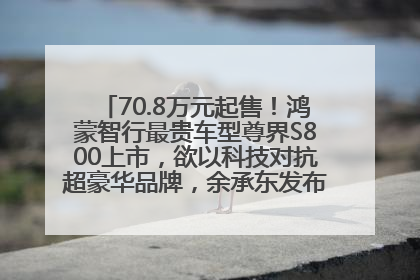 70.8万元起售！鸿蒙智行最贵车型尊界S800上市，欲以科技对抗超豪华品牌，余承东发布会未提及迈巴赫