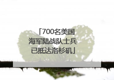 700名美国海军陆战队士兵已抵达洛杉矶